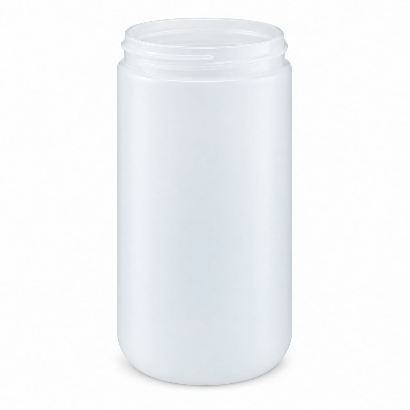 32 oz Natural HDPE Wide-Mouth Jar (89-400) — side view