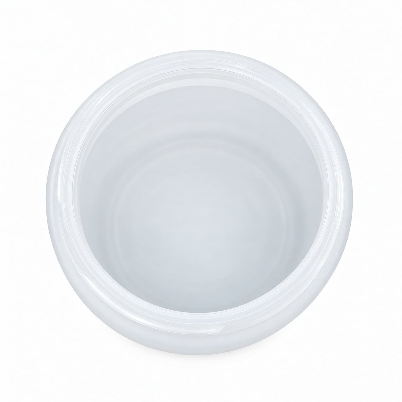 32 oz Natural HDPE Wide-Mouth Jar (89-400) — top view into the wide mouth